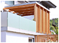 Canopies on terraces